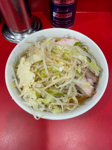 「小ラーメン(800円)カラメニンニク」@ラーメン二郎 生田駅前店の写真