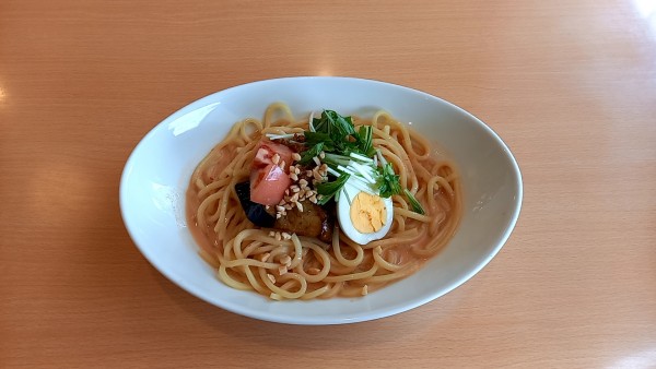 「花椒香るピリ辛豆乳スープの冷やし担々麺」@ジョイフル 出雲塩冶原店の写真