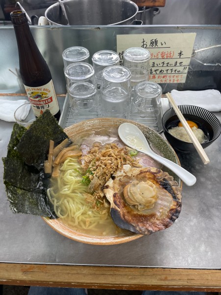 「ゆりかごホタテ出汁塩大盛り＋じぃじ焼き＋ディップ」@覆麺 智の写真