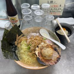 ゆりかごホタテ出汁塩大盛り＋じぃじ焼き＋ディップ