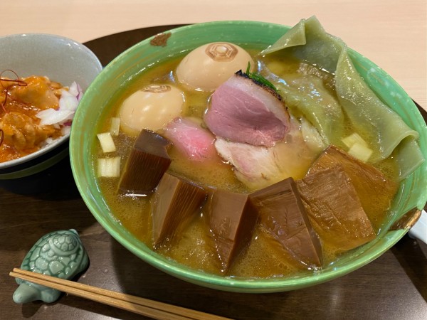 「特製亀セット＋メンマ＋味玉」@手打麺祭 かめ囲の写真