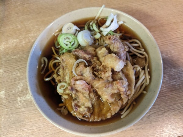 「いかげそ天そば」@六文そば 金杉橋店の写真