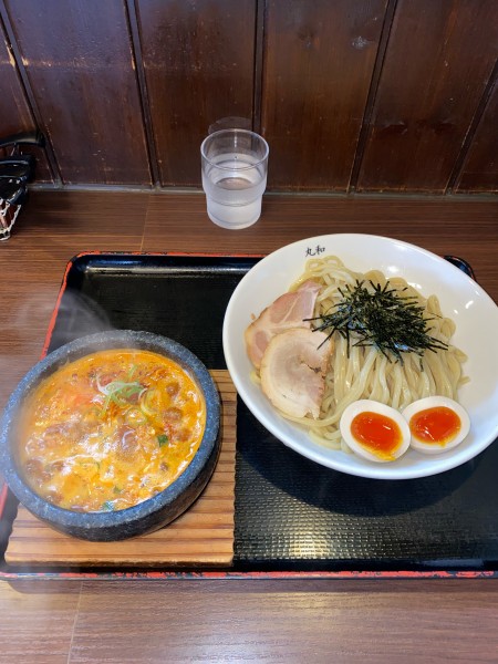 「旨辛つけ麺大盛味玉¥1,070円(期間限定)」@つけ麺 丸和 春田本店の写真