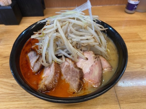 「「ちゃーしゅー辛味噌らーめん（もやし増量）」」@味噌っ子 ふっくの写真