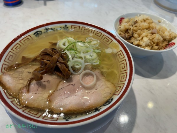 「中華そば(800円)、肉めし(250円)」@中華そば専門 田中そば店 大宮別所店の写真