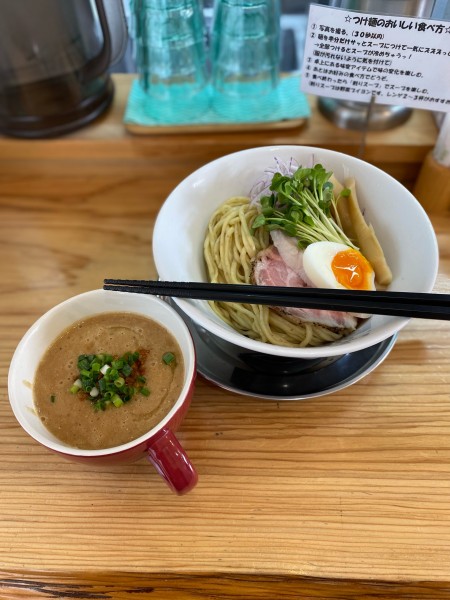 「濃厚鶏つけ麺250g」@鶏泡そば 草戸ベースの写真
