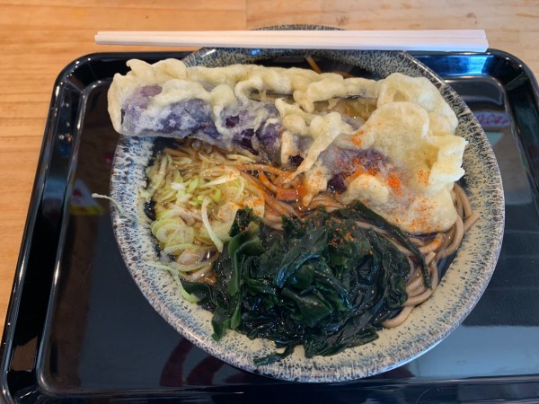 「長ナス天そば 490円」@立喰い肉そば・肉うどん のじろうの写真