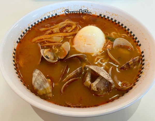 「あさりチゲ風ラーメン690円＋大盛110円」@スガキヤ イオンタウン本巣店の写真