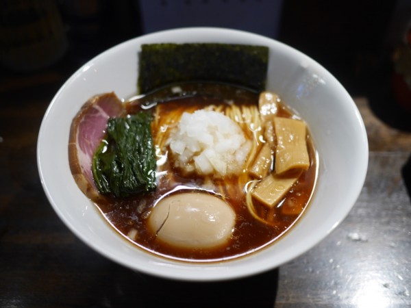 「らーめん　味玉トッピング」@中華そば はせの写真