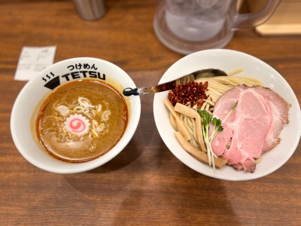 「辛つけめん 並盛冷盛   1050円」@つけめんTETSU 五反田店の写真