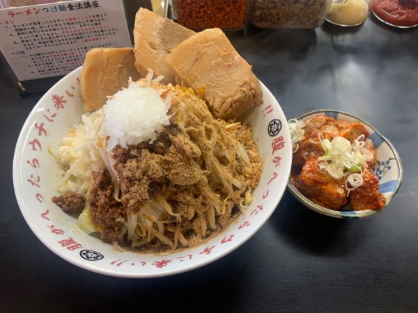 「まぜそば」@山勝角ふじ 南流山店の写真