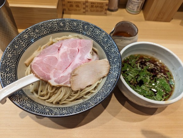 「地鶏つけ麺850円」@鴨と上州地鶏 中華そば 鷹の写真