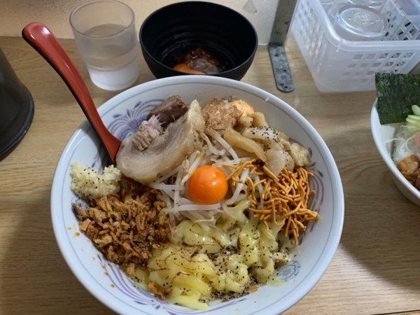 「まぜそば」@中華そば つけ麺 村岡屋の写真