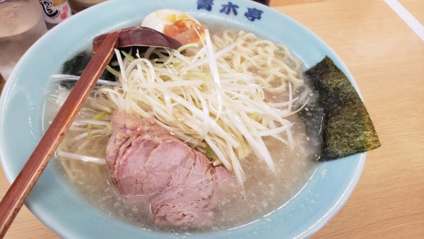 「ネギ塩ラーメン（小盛）」@ラーメン青木亭 越谷店の写真