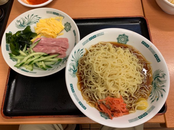 「黒酢しょうゆ 冷し麺」@日高屋 御茶ノ水聖橋店の写真