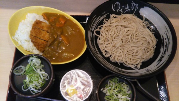 「ミニカツカレーセット、納豆(クーポン)」@ゆで太郎 谷田部店の写真