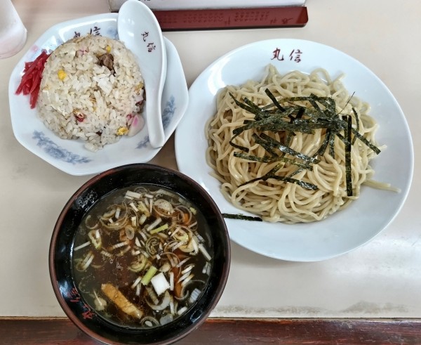 「つけめん半チャーハン(1020)」@丸信中華そばの写真