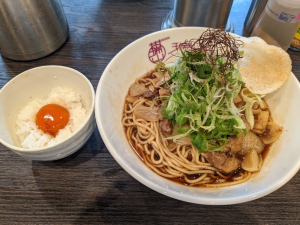 「牛スジと九条ネギのあえそば1000円」@中華蕎麦 瑞山（ZUIZAN）の写真