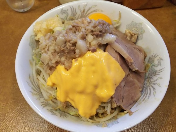 「まぜそば(脂増し)+チーズ 900+50円」@ラーメン 一文路の写真