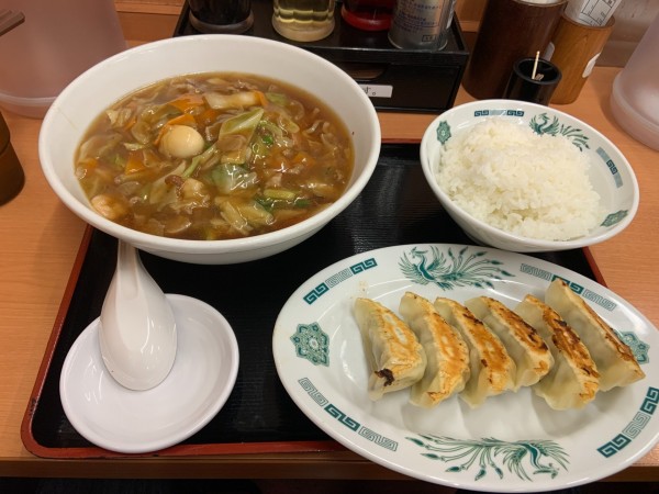 「五目あんかけ麺」@日高屋 川越西口店の写真
