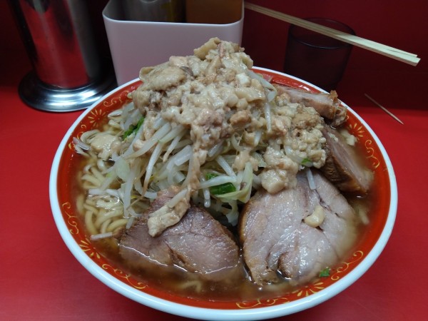 「大豚＋野菜＋あぶら」@ラーメン二郎 上野毛店の写真