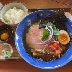 塩らーめん＋土佐ジローの卵かけご飯