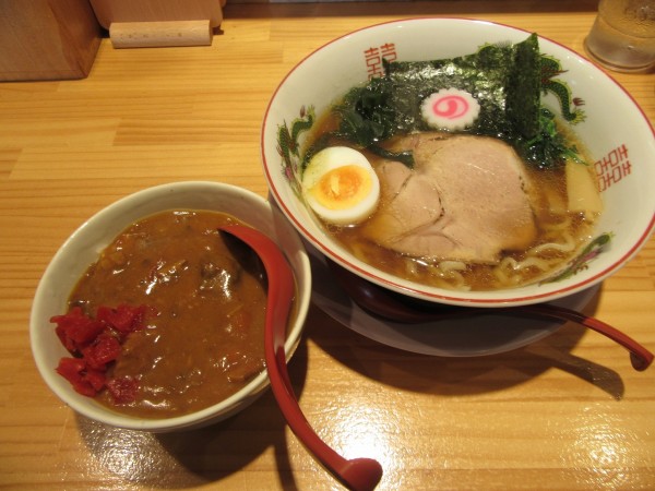 「昔ながらの中華そば（７５０円）＋カレー丼２５０円」@麺ゃこもんの写真