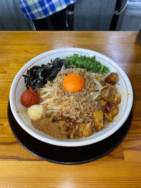 「誤爆まぜそば大盛冷やし¥1,250円」@ラーメン・つけ麺 爆王の写真