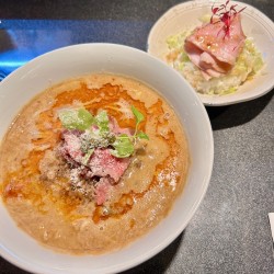和牛担担麺+葱塩ロース飯