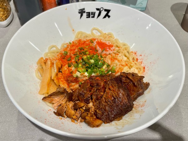 「辛味油そば（大）」@まぜそば 渋谷 チョップスの写真