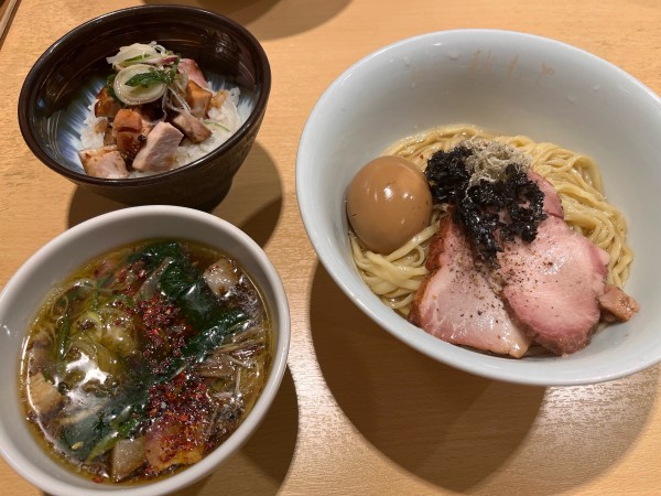 「特製塩つけ麺＋肉飯」@麺処 秋もとの写真