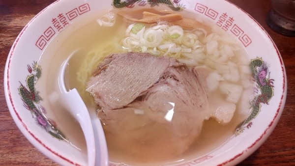 「朝専用中華そば　塩　脂無し」@らあめん 寸八 総本店の写真