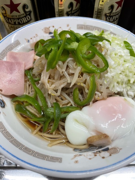 「五目油そば 半熟卵変更」@中華そば みたかの写真