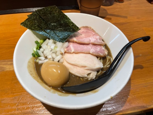 「特製濃厚蕎麦＋和え玉（鶏油）」@亀戸煮干中華蕎麦 つきひの写真