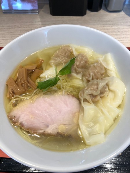 「地鶏中華そば（塩）、わんたん2（肉）」@中華そば なかはらの写真