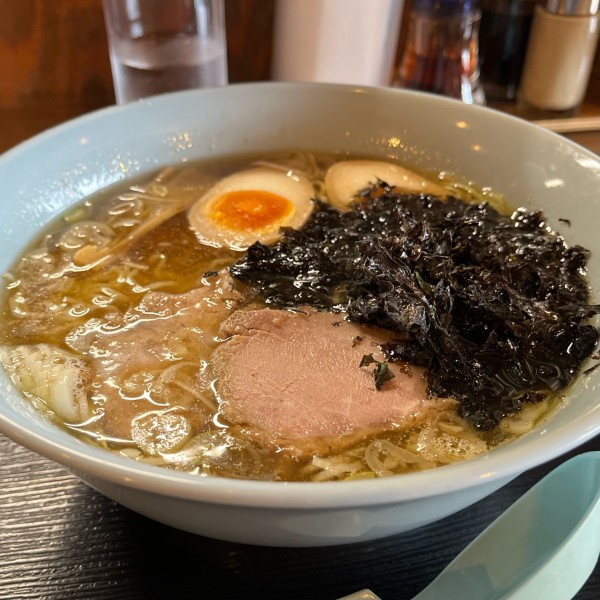「和風ラーメン+味玉+岩のり」@和風らーめん 夢館の写真