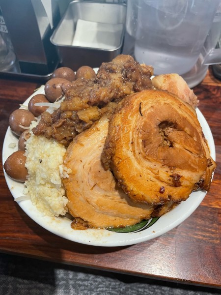 「雷そば　雷トッピング」@雷 北松戸本店の写真