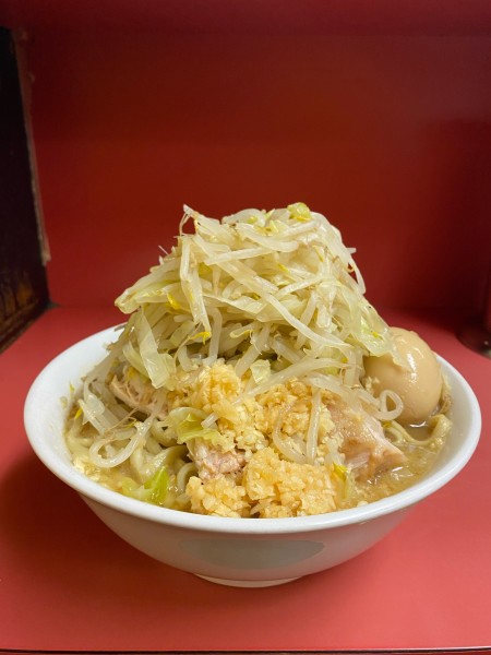 「小ラーメン　味つけタマゴ」@ラーメン二郎 ひばりヶ丘駅前店の写真