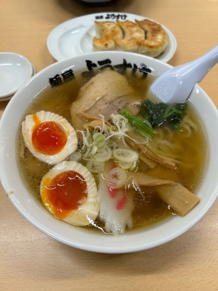 「ラーメン（大盛り）＋煮卵、餃子」@麺屋 ようすけの写真