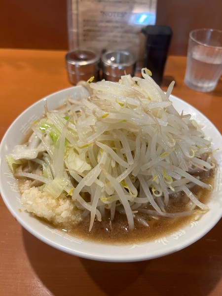 「豚麺ミニ（ニンニク、ヤサイ）」@麺屋 長次郎の写真