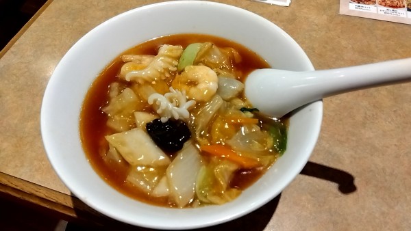 「海鮮麺（半炒飯のランチセット１，１８８円）」@南国亭 町田駅前店の写真