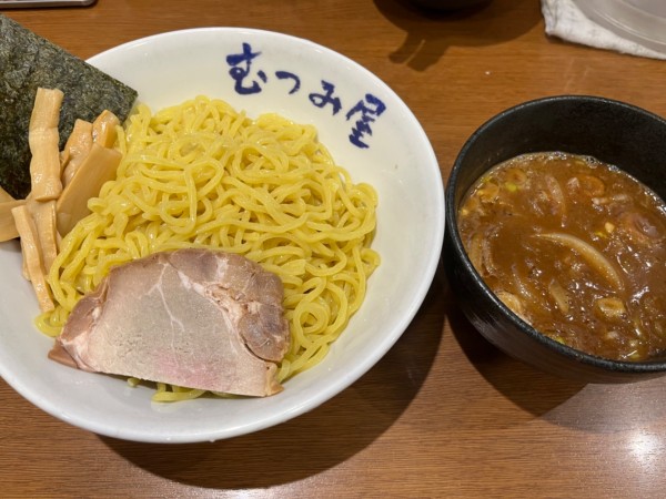 「焦がし味噌つけ麺大盛り&ミニねぎ焼豚丼」@らーめん むつみ屋 溝の口店の写真