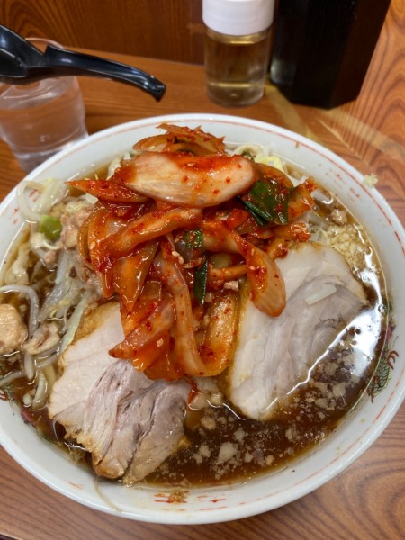 「小ラーメン　ニラキムチ」@ラーメン二郎 亀戸店の写真