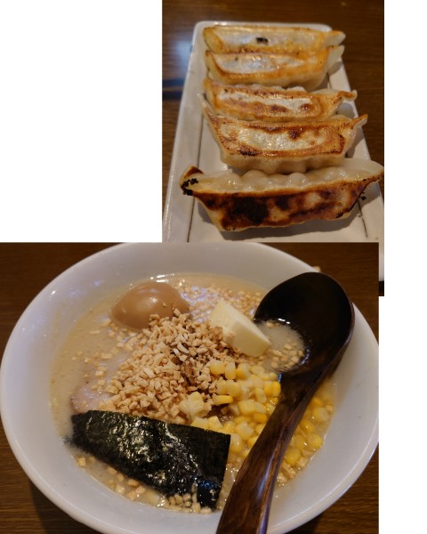 「一指禅らーめん＋揚げにんにく＋餃子」@一指禅 上福岡店の写真