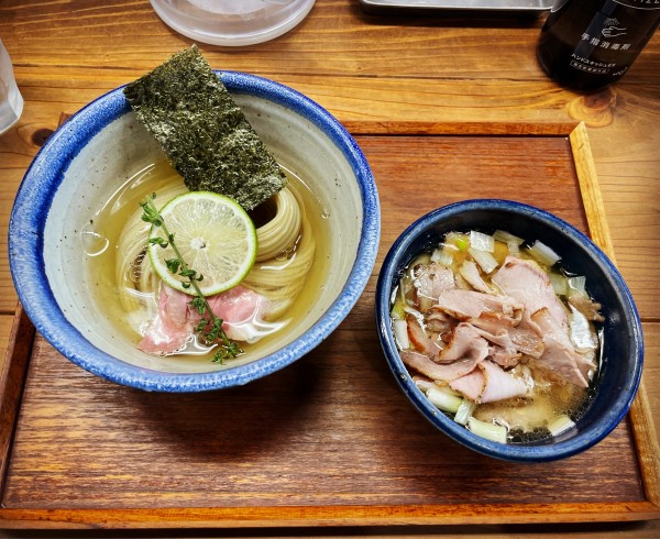 「昆布水つけ麺(塩)ちょい肉増し大」@YOKOKURA STOREHOUSEの写真