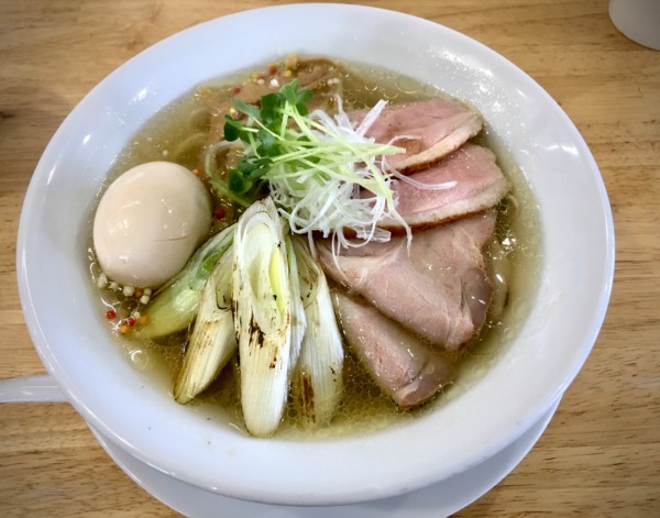 「鴨だしラーメン･焼きネギ(1,000 ¥･100￥)」@noodleshop  arakawaの写真