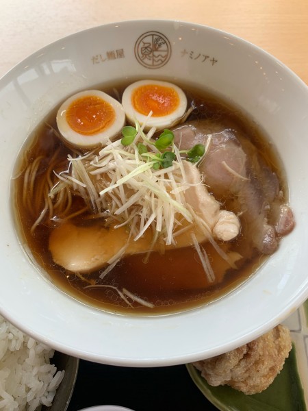 「特製だし麺（醤油）」@だし麺屋ナミノアヤ 上尾店の写真
