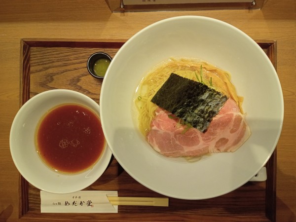 「醤油つけそば」@日本橋 らぁ麺 めだか堂の写真