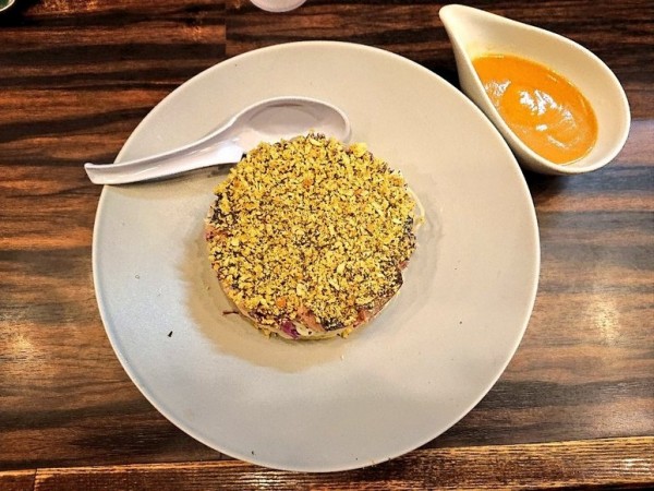 「アジ、フライ、麺 トマトソース(ウスターソース味)」@稲荷屋の写真