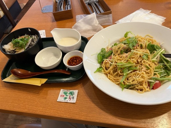 「蒸し鶏とシャキシャキ生野菜の濃厚ごまだれ冷やし麺」@ココス 千葉末広店の写真